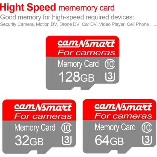 High Speed U3 Class 10 Memory Card TF Card Micro SD TF/SD Card for Home Wifi Security Camera Accessory 128GB 64GB 32GB