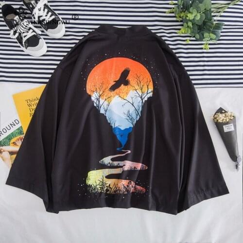 Japanese Traditional Kimono Yukata Robe Women Japan Kimonos Cardigan Men Kimono Femme Loose Thin Shirt Coat Unisex Asian Clothes