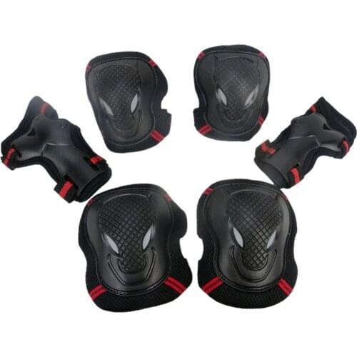 6pcs/set Skateboard Ice Roller Skating Protective Gear Elbow Pads Wrist Guard Cycling Riding Knee Protector for Men Women S-XL