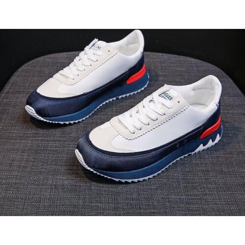 Korean Retro Women Sports Shoes Womens New Winter Thick Casual Shoes Color Matching Womens Running Shoes Light Women Sneakers