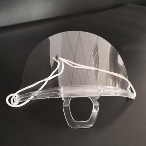 14cmx11cm restaurant transparent plastic food catering anti-fog kitchen catering environmental smile mask