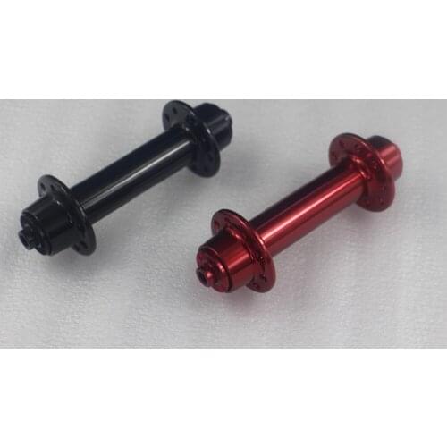 18 Key Holes Powerway R13 Road Bicycle Front Hub Black Red 2 Sealed Bearings Ultra Light 76g, AL6061/T6, V Brake Bike components