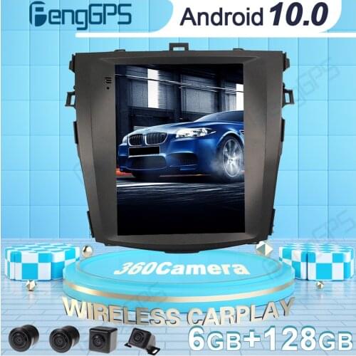 360 Camera Car DVD Player GPS Navigation For Toyota Carolla 2006-2012 Tesla Style Android Radio Car Stereo Multimedia Headunit