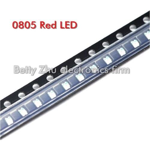 500PCS/LOT 0805 patch light-emitting tube, red LED red light emitting diode 2012