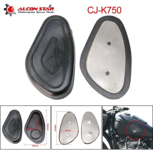 Alconstar- Black Motorcycle Fuel Tank Side Rubber Pads for BMW R51 R52 R71 R72 R75 For Ural M71 M72 for CJ-K750 K750 Racing