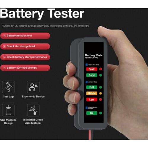 Car Battery Tester BM310 Digital Alternator Tester Check Battery Condition & Alternator Charging New