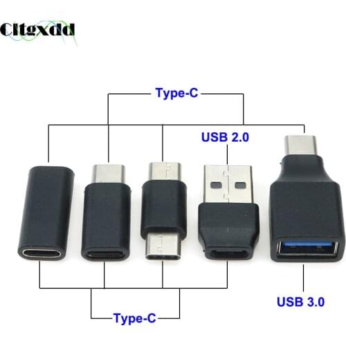 Cltgxdd 1PCS USB Type C Male to Female USB 2.0 USB 3.0 to Type-C Converter Connector Adapter Charging Data Sync Transfer