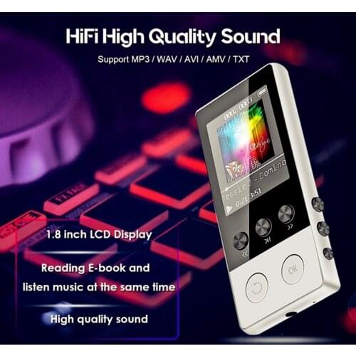Up to 128GB bluetooth MP3 Player Earphones HiFi fm Radio Sport MP 4 HiFi Portable Music Players Voice Recording Recorder TF Card