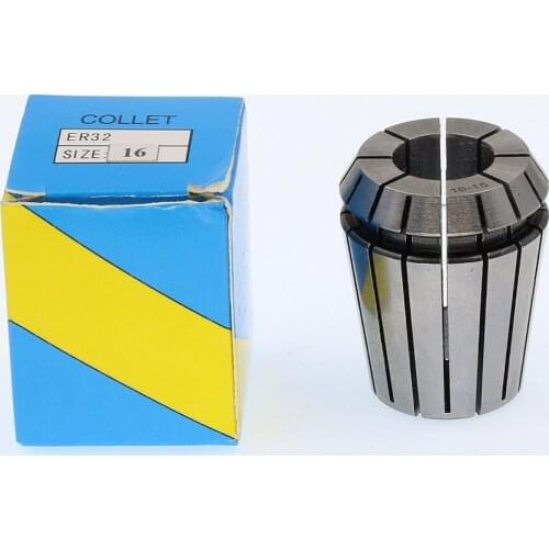 ER32-16 . ER collet. Collet. Material: 65 Mn spring steel. Accuracy: 0.015mm. Clamping range: 15-16mm. Specifications: ER32-16