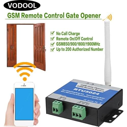 VODOOL RTU5024 GSM Gate Opener Relay Switch Remote Control Door Access Wireless Door Opener By Free Call 850/900/1800/1900MHz