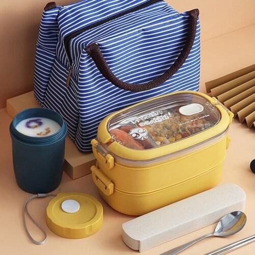 Stainless Steel Insulated Lunch Box Student School Multi-Layer Lunch Box Tableware Bento Food Container