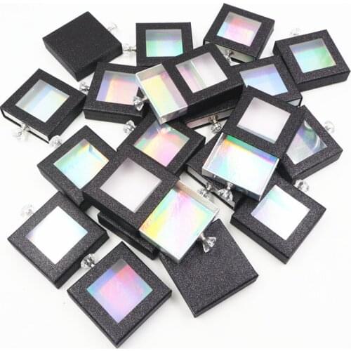 Eyelash Boxes Wholesale Eyelash Package Newest Empty Lash Case with Clear Tray 25mm Mink Lash Diamond Box Packaging print logo
