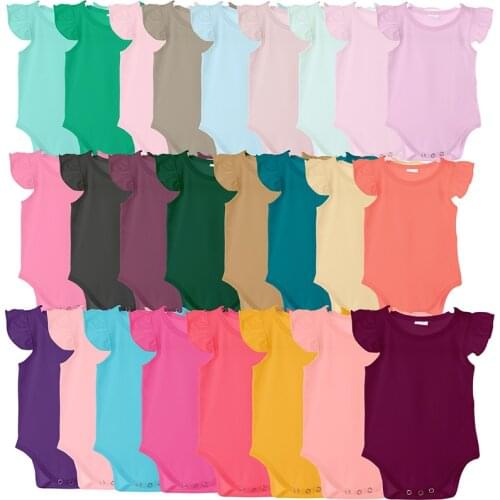 Kaiya Angle 2020 Summer Hot Sale Romper Bodysuit New Fashion Toddler Girl Outfits Cotton Infant Clothes Multiple Colors Jumpsuit