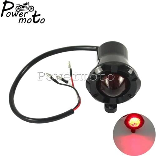 12V Motorcycle Black LED Taillight Brake Stop Lamp For Harley Bobber Chopper Cafe Racer SR-500 Street Racer Scrambler Custom