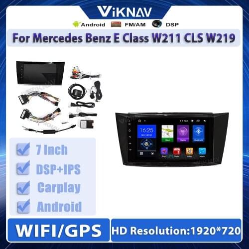128G Multimedia Navigation DSP Screen Android 10 For Mercedes Benz E Class W211 CLS W219 GPS Carplay Multimedia Stereo 2Din