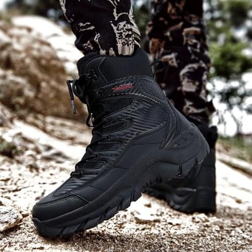 2021 Winter Mens Military Boots High Quality Special Forces Desert Boots Outdoor Training Combat Boots Leather And Ankle Boots