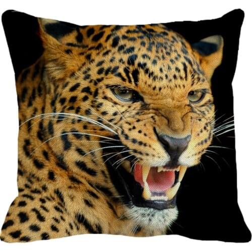 XUNYU Leopard Linen Pillowcase Sofa Decorative Pillow Cover Animal Pattern Square Cushion Cover 45X45cm BZ216