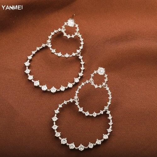 Hollow Ring Geometric Symmetry Earrings for Women Bohemian Fashion Exquisite Large Earrings Elegant High-end Banquet Jewelry