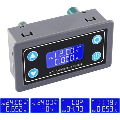 Step Up Down Power Controller Supports Over-Discharge Protection Voltage Regulator Module DC 0.5V-30V Boost Converter Adjustable