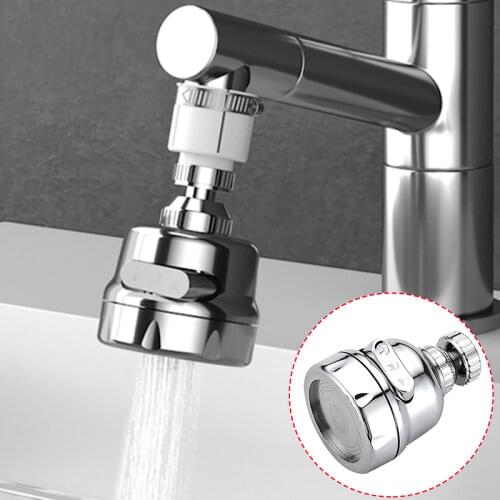 Swivel Kitchen Sink Faucet Aerator Solid Copper High-Pressure Faucet Spray Head Leak-Proof Super Nozzle Filter Adapter