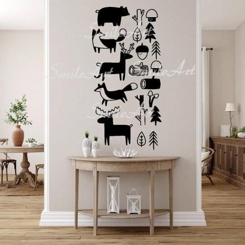 Drop Shipping Tribe Animal Wall Stickers Personalized Creative For Baby Kids Rooms Decor Vinyl Decals