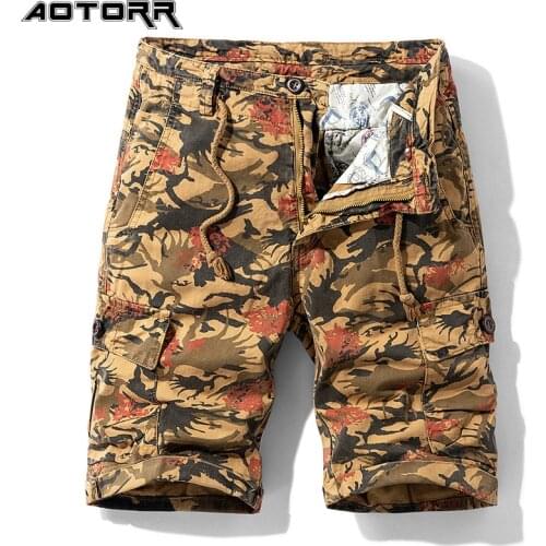 Tactical Cargo Shorts Men Summer Casual Shorts Classic Camouflage Multi Pocket Military Shorts High Quality Cotton Mens Clothing