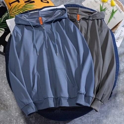 Men solid color hoodie spring autumn new zipper Long Sleeve sweatshirt overalls casual cotton plus size5XL