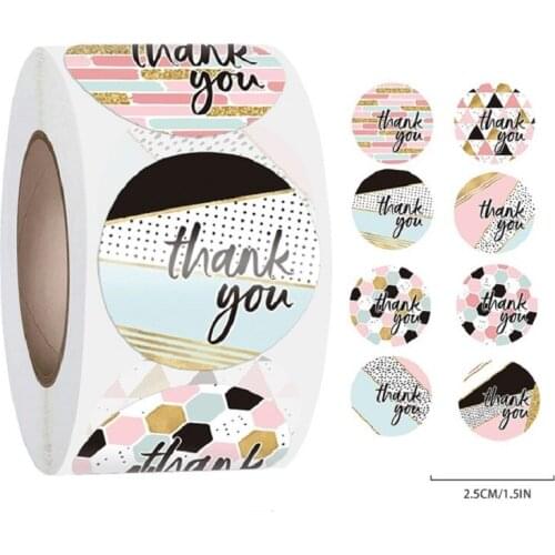 50-500pcs Christmas Gift Sealing Stickers Thank You Love Design Diary Scrapbooking Stickers Party Gift Decorations Labels