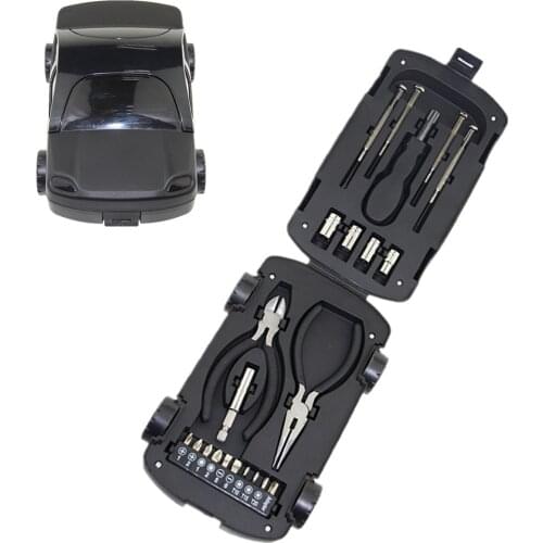 Toolbox creative car-shaped hardware tool set 22 in 1 car-shaped hardware tool set household tool box