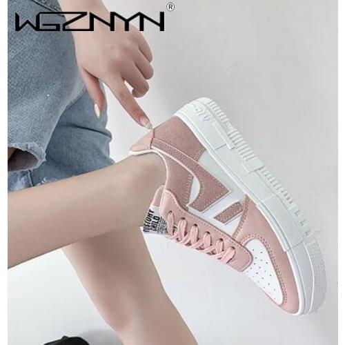 Hot Flats Woman Sneakers Women Sport Shoes Ladies Casual Breathable Female Vulcanized Shoes Lace Up Woman Comfort Walking Shoes