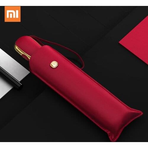 Hot Xiaomi Flat Automatic Umbrella Rain Women Ultralight Travel Sun Umbrella Girls Anti UV Portable Folding Umbrellas Parasol