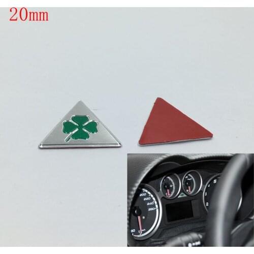 10pieces 20mm For Alfa Romeo quatrefoil green delta stickers for 159 147 156 166 Giulietta Spider GT 2.0cm Car Logo emblem Badge