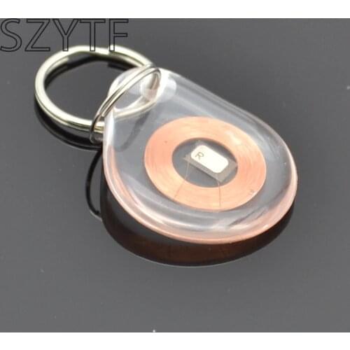 13.56MHz RFID 1K S50 card NFC keychain card transparent