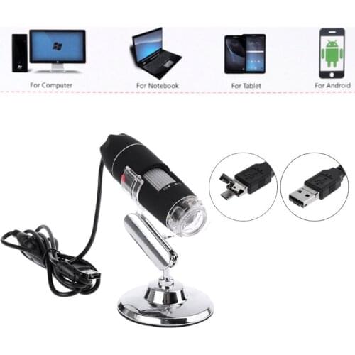 1600X Camera 8LED OTG Endoscope USB Digital Microscope Magnification with Stand