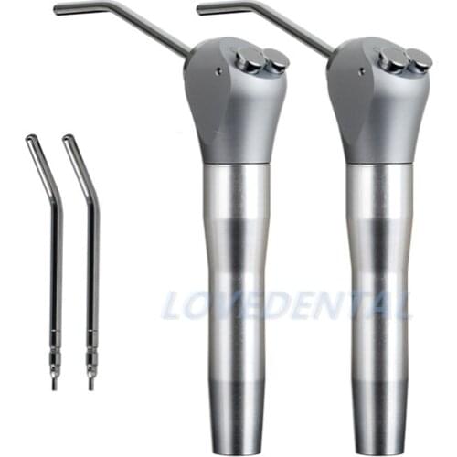 2 New 3-Way Triple Syringe Handpiece Dental Dentist Air Water + 4 Nozzles Tips