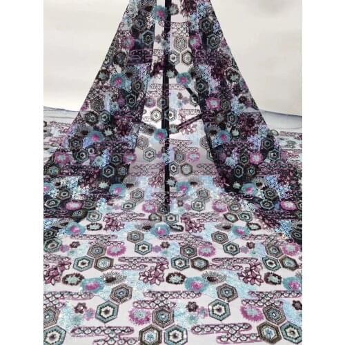 2021 Nigeria High Quality Wedding Lace African Lace Fabric Dubai Bride Tulle Mesh French Rope Lace Fabric Dress D3859