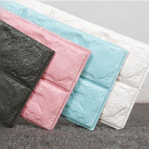 70 X 15CM 3D Brick Wall Stickers DIY Decor Self-Adhesive Waterproof Wallpaper For Kids Room Bedroom 3D Wall Sticker Brick