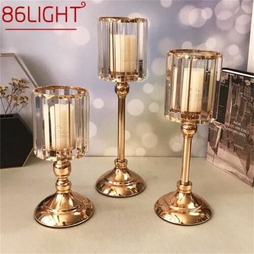 86LIGHT Candle Table Lamp Crystal Gold Modern Retro Decoration Luxury Light For Home