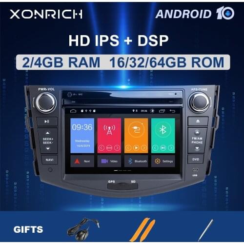 IPS DSP 2 din Android 10 Car DVD Multimedia Player for Toyota RAV4 Rav 4 2007 2008 2009 2010 2011 Radio GPS Navigation Stereo