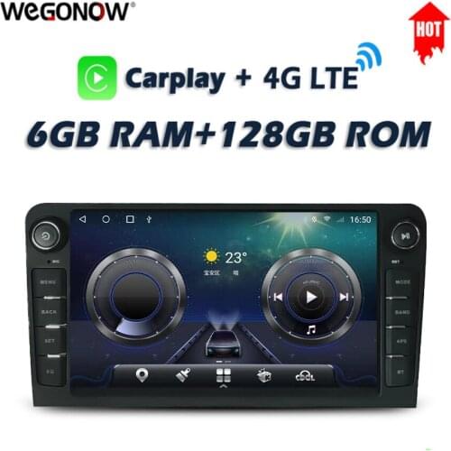 Carplay DSP IPS Android 10.0 6GB + 128GB 4G LTE Car DVD Player GPS WIFI Bluetooth Radio For Audi A3 2002- 2011 S3 RS3 RNSE-PU