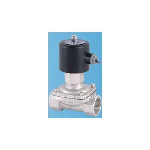 Free Shipping 2PCS/LOT 1-1/4'' Stainless Solenoid Valve Water Oil Gas 2/2 Way Model 2S350-35-NO