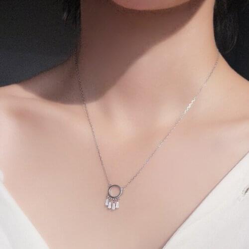 Dreamcatcher cz necklace women 100% 925 Sterling silver nacklace Jewellery Clavicle chain pendant charms girl gift