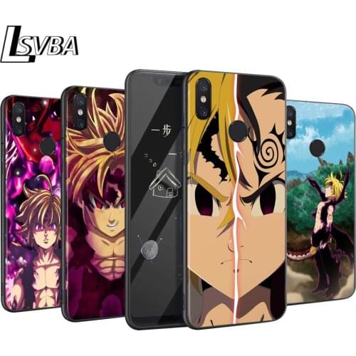 Seven Deadly Sins Meliodas Anti-fall Phone Case for Xiaomi Mi 10 Lite 9T CC9 Pro Note 10 9 8 A3 A2 A1 Lite Mix 3 Black Cover