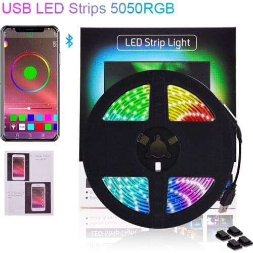 2M TV Decorate LED Strip light 5V USB Bluetooth SMD 5050 RGB Backlight smart LED strip Light For TV HDTV background Strip Light