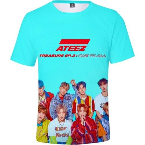 3D ATEEZ Printed k-pops T-shirts Women/Men Fashion Summer Short Sleeve cute Tshirts 2019 Hot Sale Casual Streetwear T shirts 4XL
