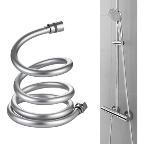 1.5m/2m PVC High Pressure Silver Smooth Flexible Shower Hose For Bath Bathroom Plumbing Thickened Durable Handheld Shower Head