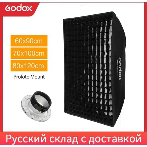 Godox 50x130cm 60x90cm 70x100cm 80x120cm Honeycomb Grid Softbox Reflector Softbox with Profoto Mount for Studio Strobe Flash