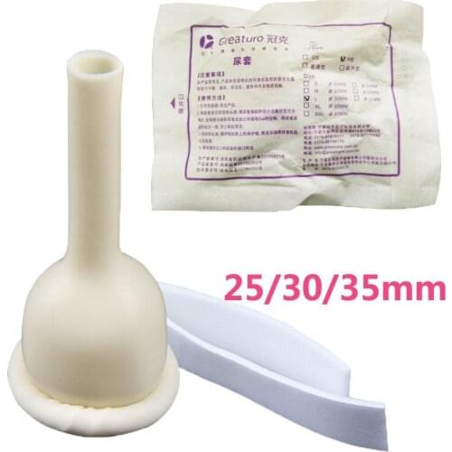 50pc Medical Male External Catheter Single Use Disposable Urine Collector Latex Urine Bag Pick Urinal Bag 20mm/25mm/30mm/35mm CE