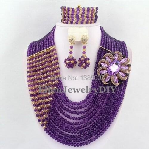 Fashionable African Jewelry Sets African Crystal Beads Jewelry Set for Wedding W6648