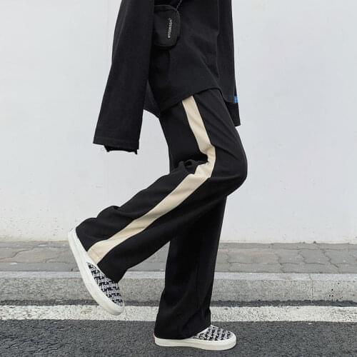 2021 Mens Striped Printing Suit Pants Business Design Cotton Formal Casual Pants Loose Black/grey/camel Color Trousers M-2XL